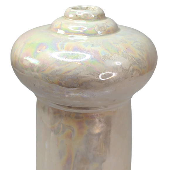 Handmade Ceramic Statement Tapered Candle Holder Iridescent Modern Column 10" - Picture 7 of 8